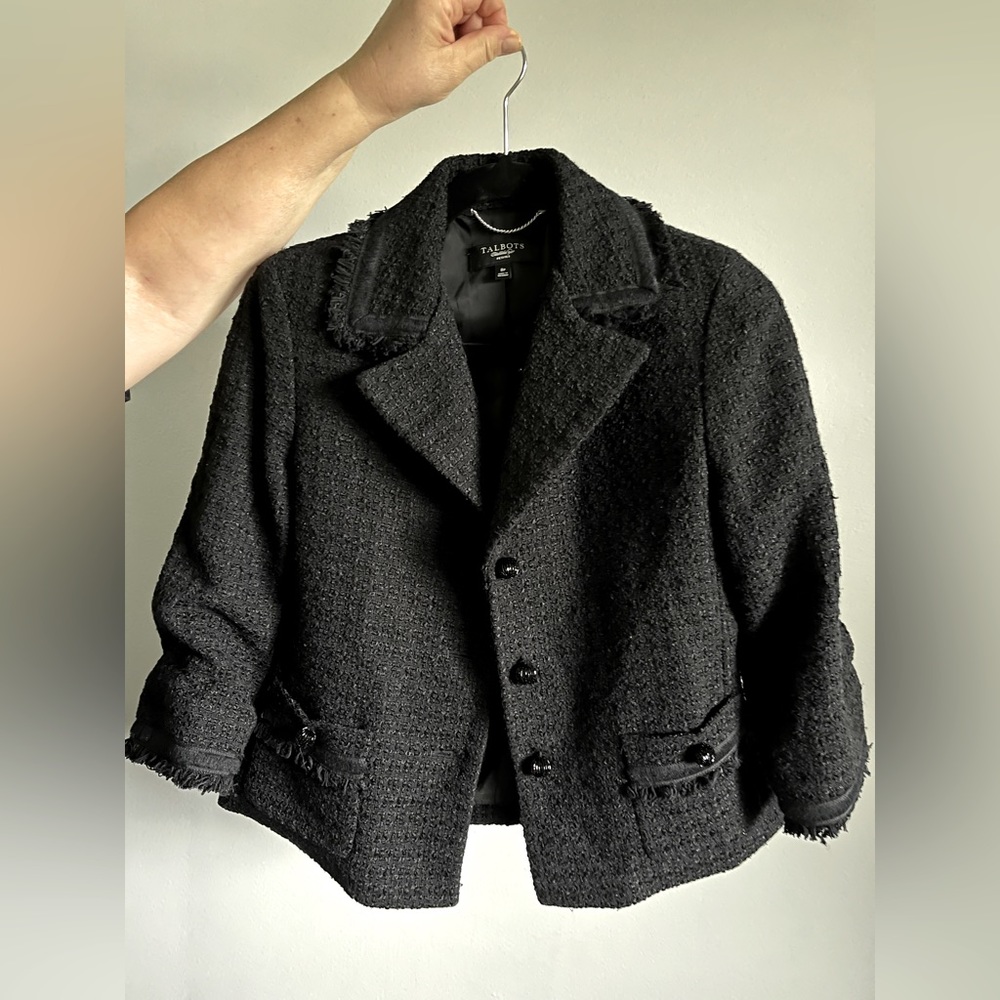 Talbots Black Jacket size 8P